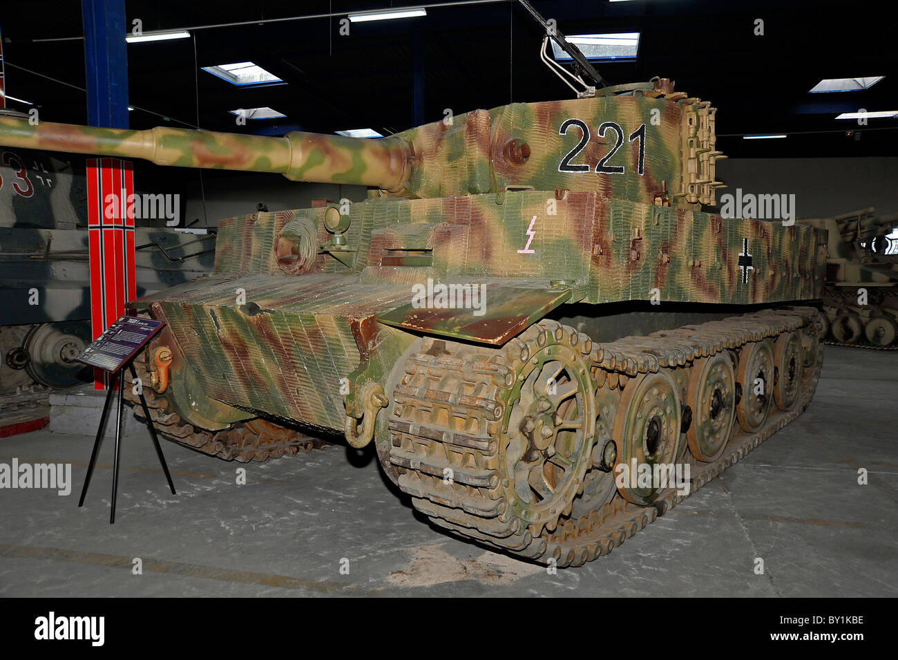 WW2 German Tiger-Panzer auf dem Display an Saumur Frankreich Stockfoto