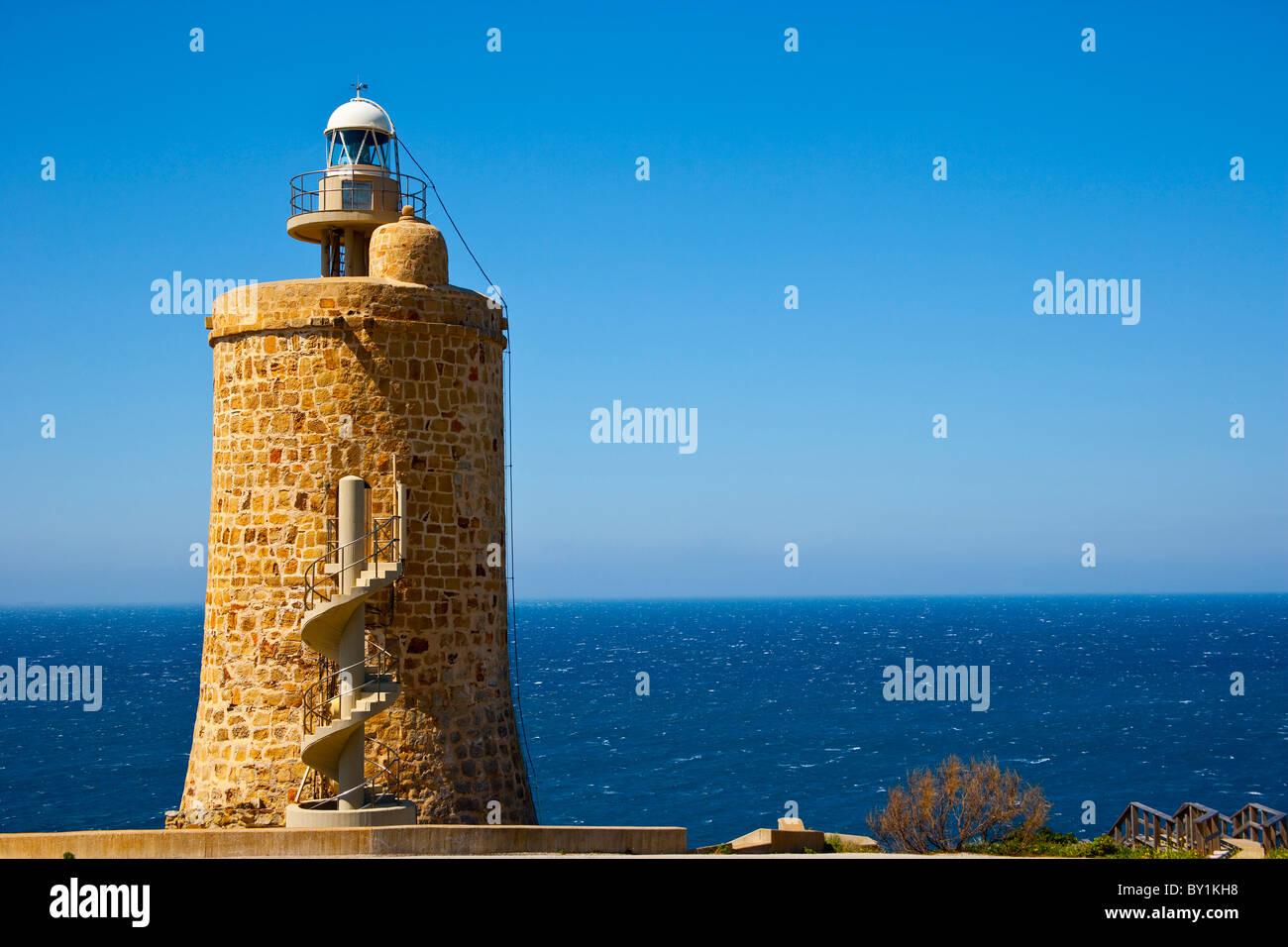 Torre de Gracia Leuchtturm an der Küste von Cadiz, Andalusien, Spanien Stockfoto