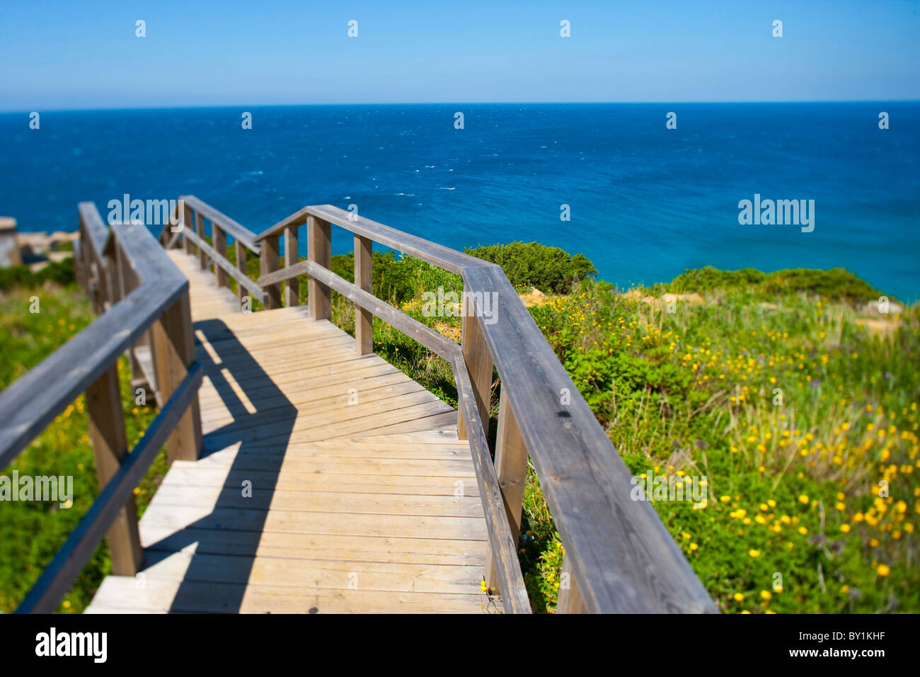 Küste rund um Torre de Gracia Leuchtturm, Andalusien, Spanien Stockfoto