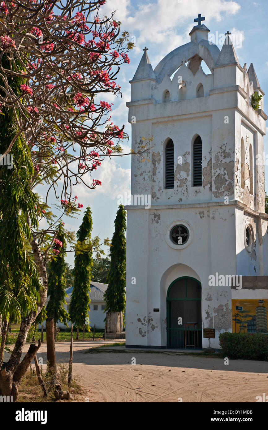 Die alte Kapelle der Heiligen Geistes katholische Mission in Bagamoyo, wo der Körper von David Livingstone gelegt wurde, bevor Sie zu Stockfoto