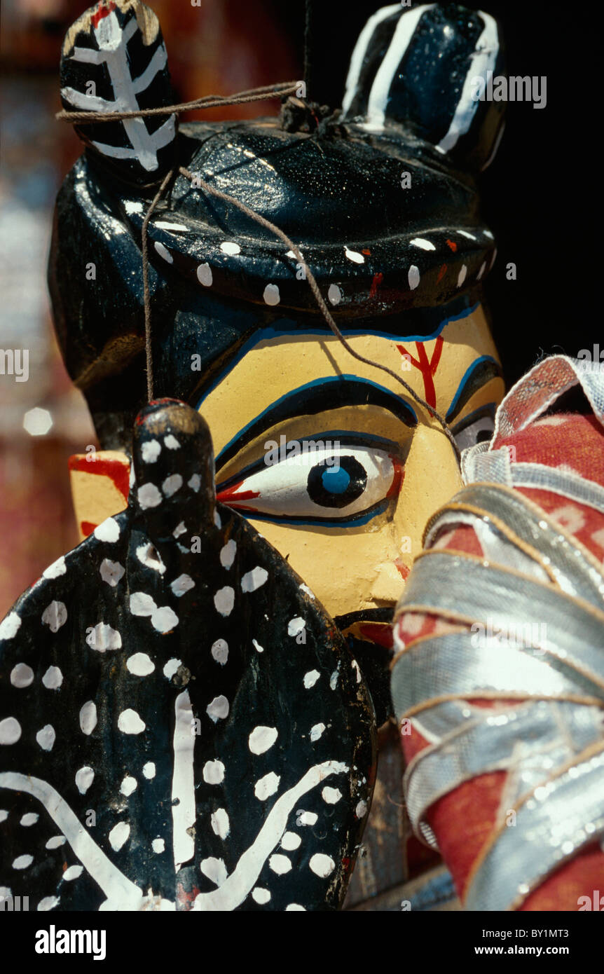 Marionette an einer Schnur in Shilpgram in der Nähe von Udaipur (Rajasthan), Indiea Stockfoto