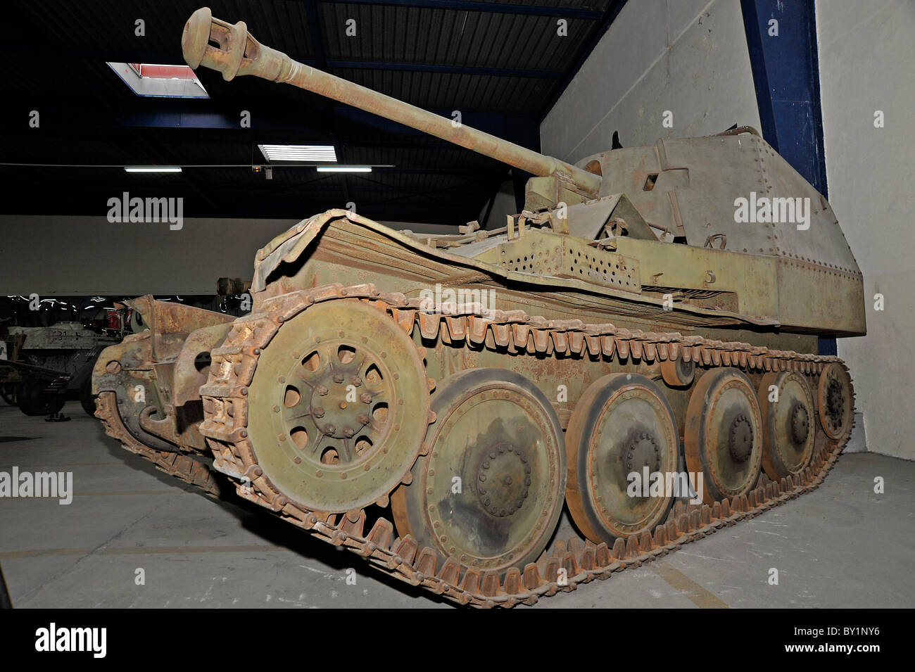 WW2 German Tank Anzeige im Musée Saumur Frankreich Stockfoto