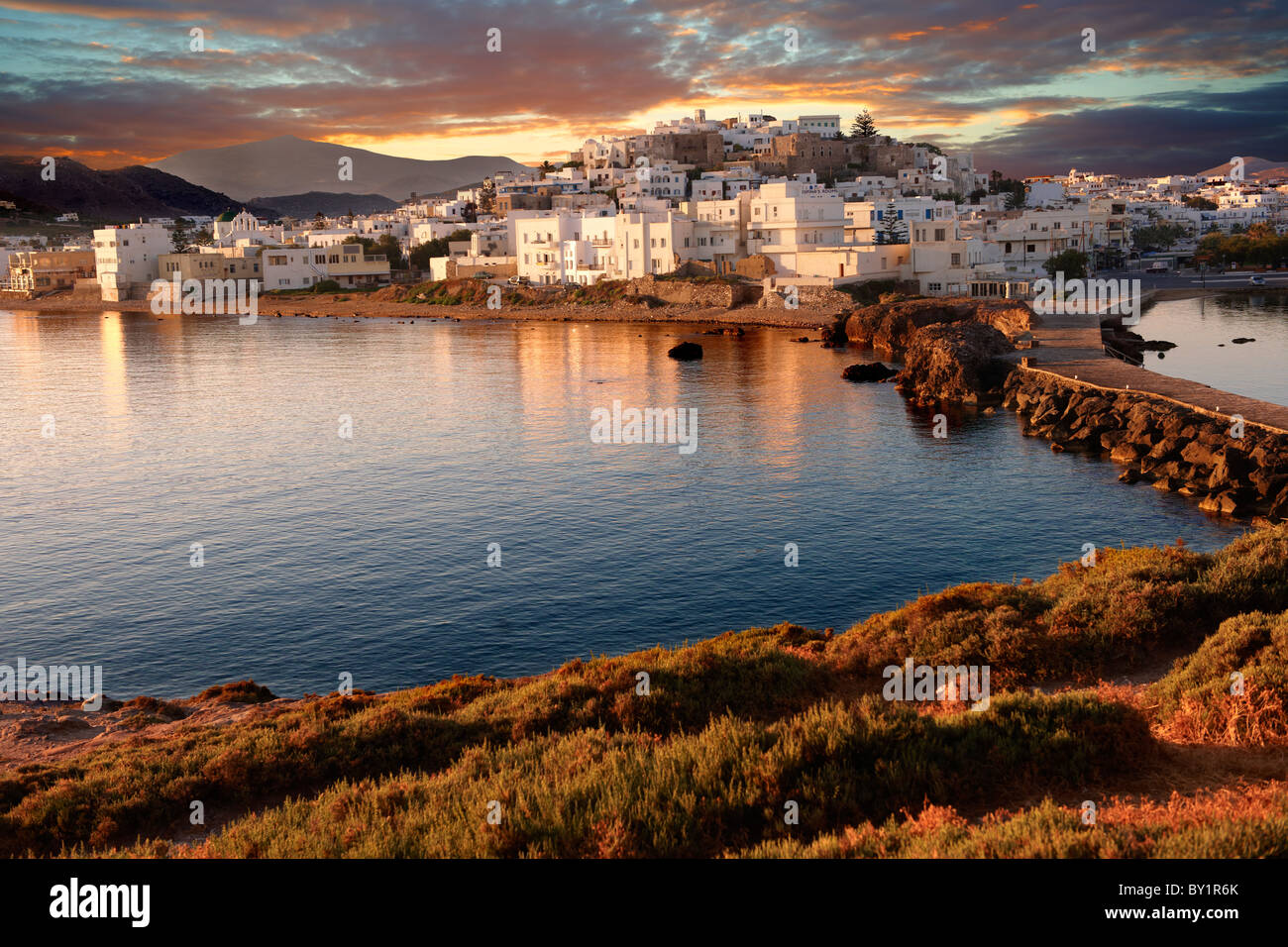 Der Stadt Naxos (Chora). Griechischen Kykladen Griechenland Stockfoto