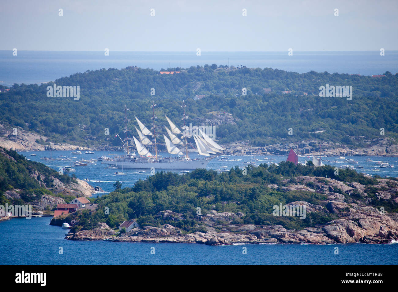 Tall-Ships race 2010 auf dem Weg von Kristiansand, Norwegen. Stockfoto