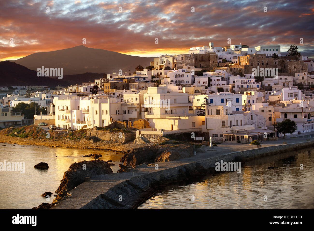 Der Stadt Naxos (Chora). Griechischen Kykladen Griechenland Stockfoto