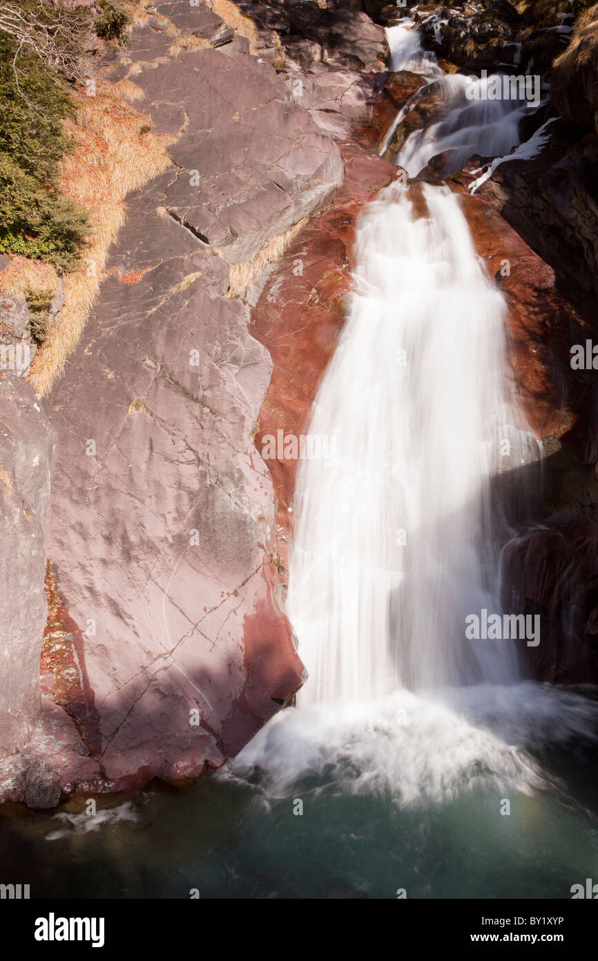 La Larri Wasserfall, Pineta Tal, Nationalpark Ordesa und Monte Perdido, Huesca, Spanien Stockfoto