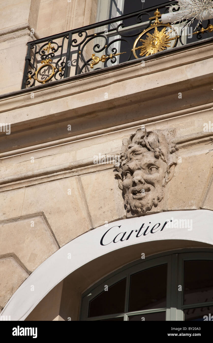 Cartier-Shop in Place Vendome Platz in Paris, Frankreich Stockfoto