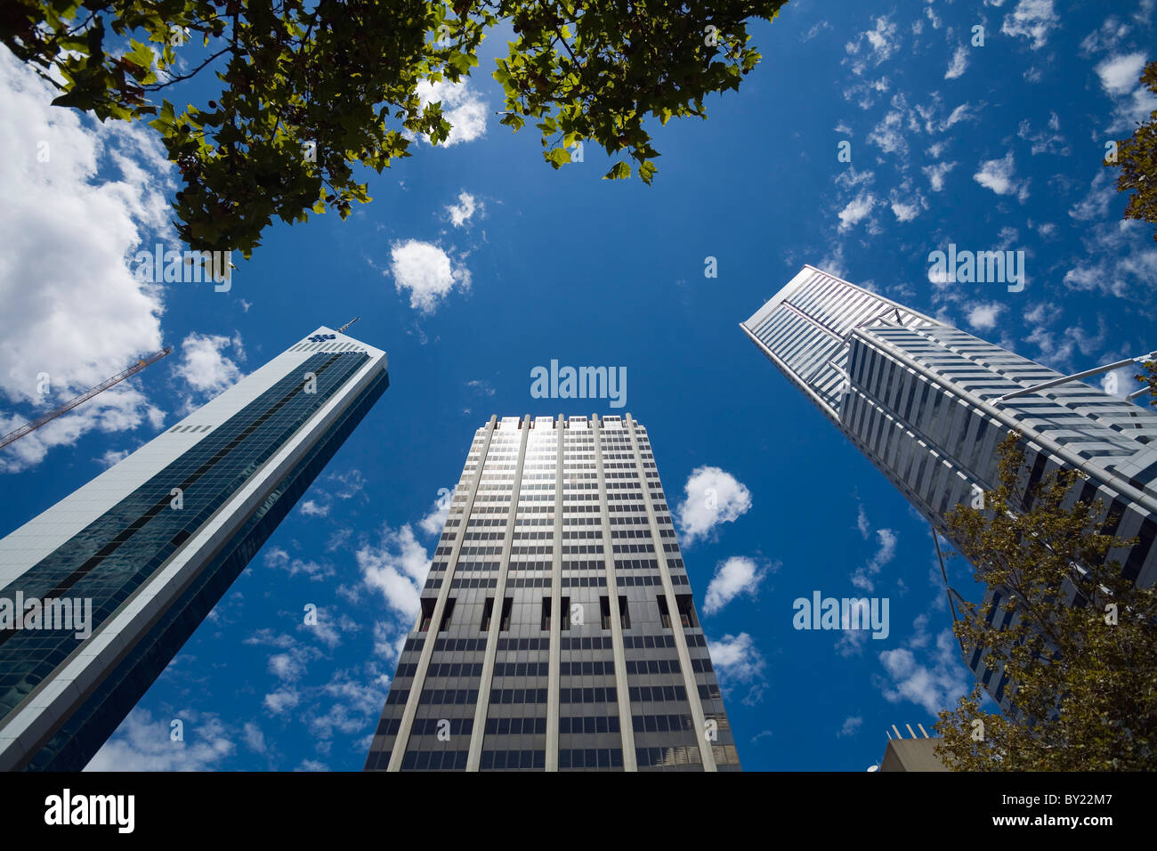 Australien, Western Australia, Perth.  Hochhäuser der Stadt. Stockfoto