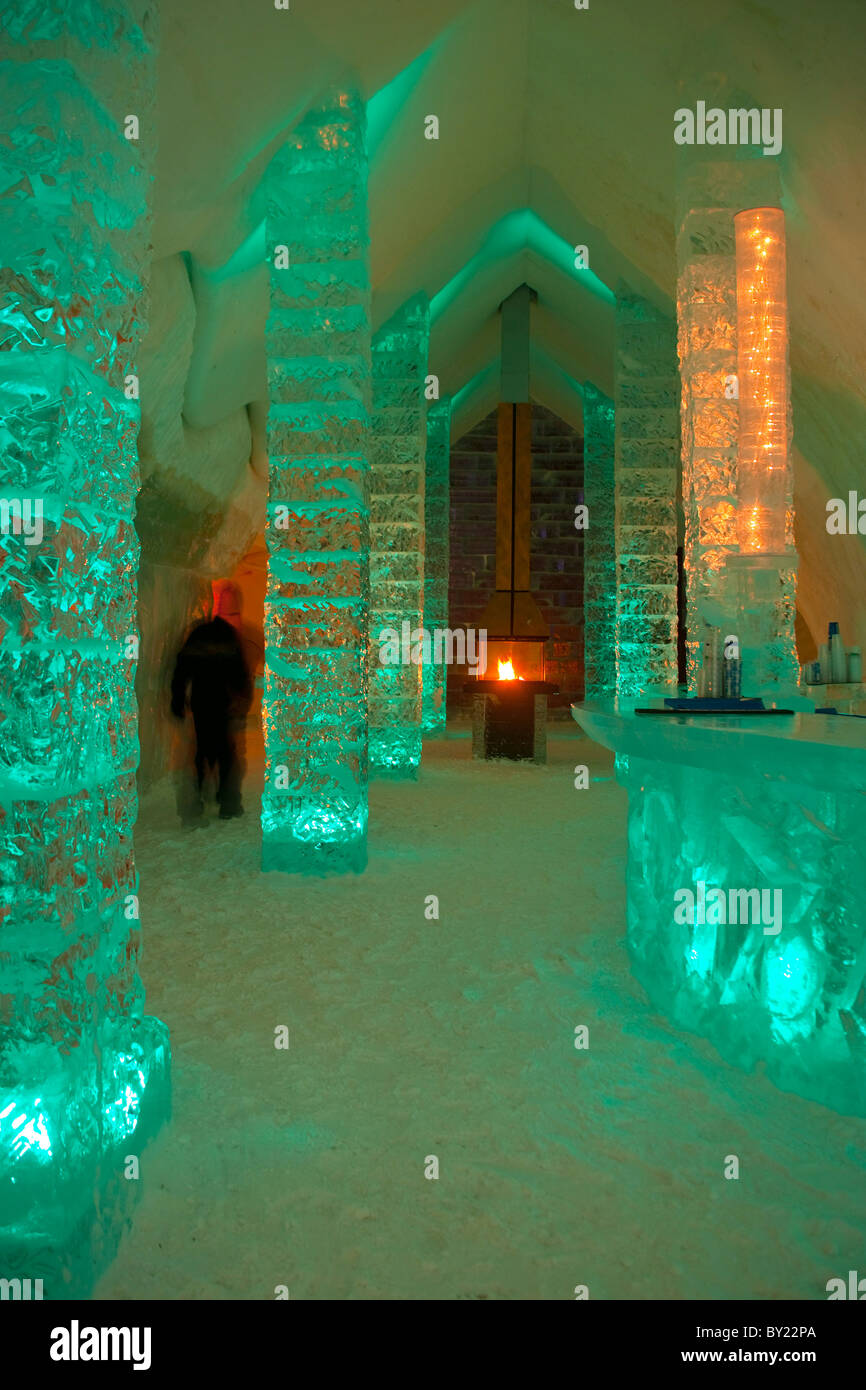 Eishotel in Quebec, Kanada Stockfoto