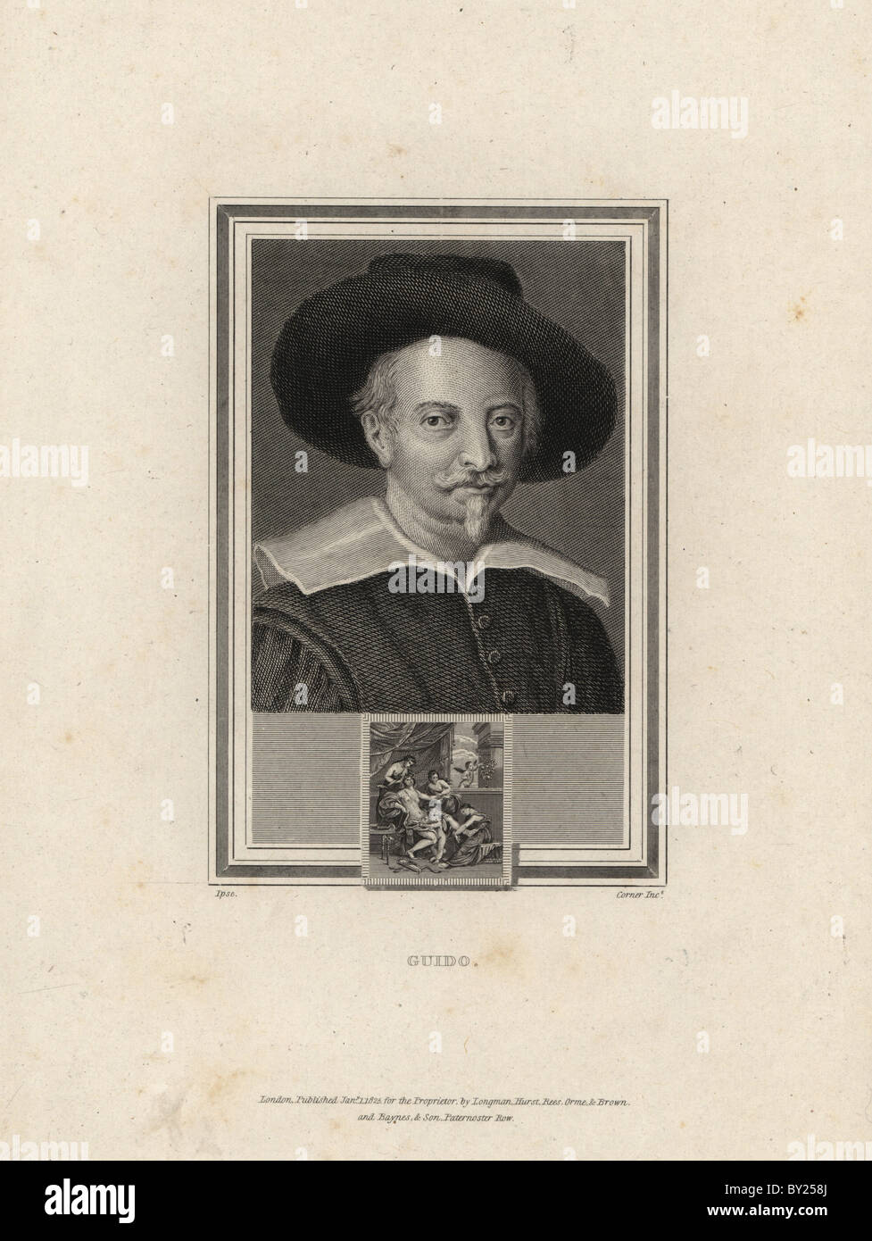 Self Portrait von Guido Reni (1574-1642). Stockfoto