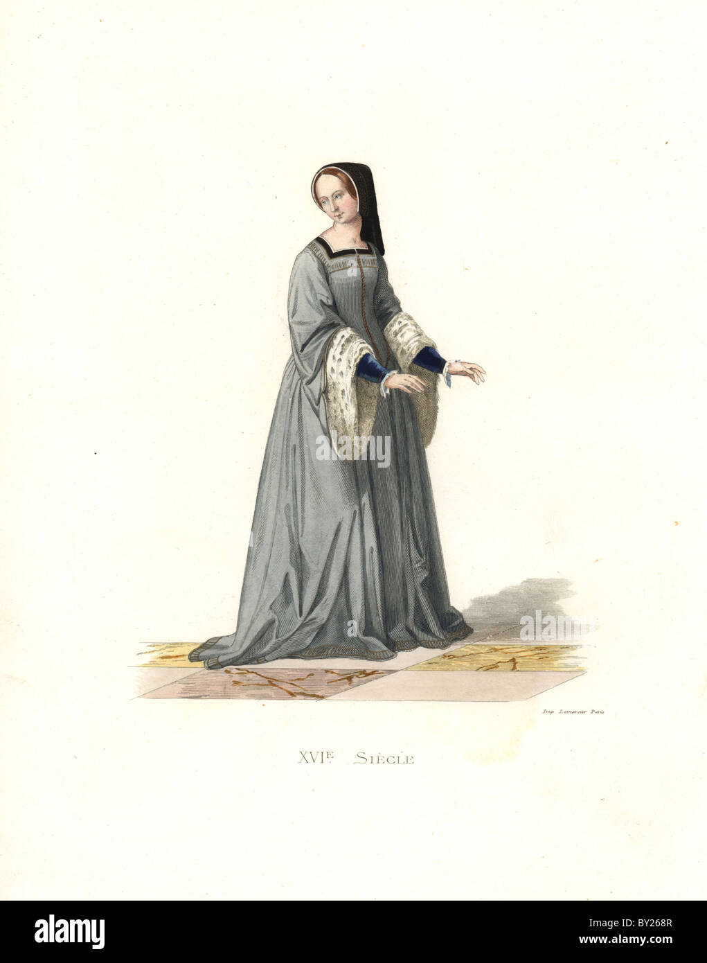 Lady der Ehre im Gericht von Francis I, 16. Jahrhundert. Stockfoto