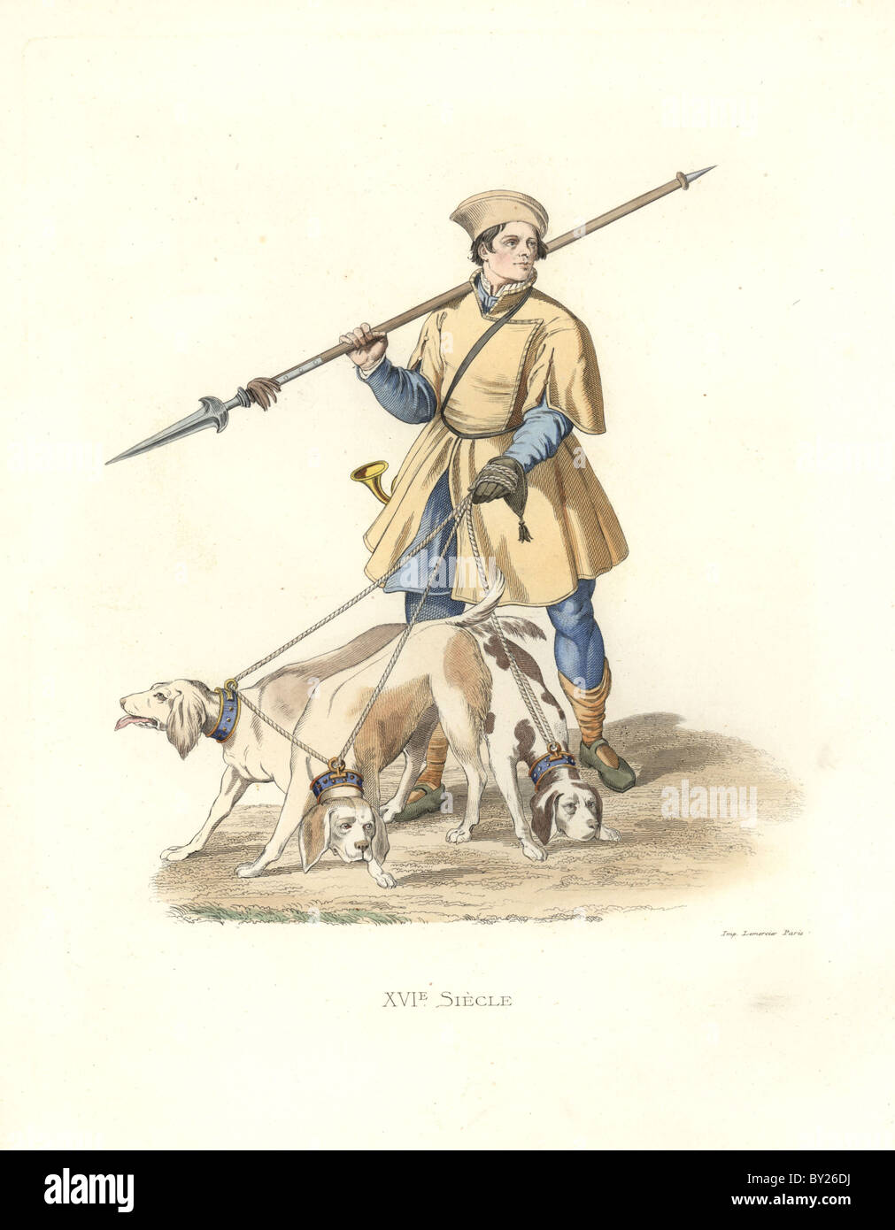 Parkservice für die Jagdhunde unter Franz I.. Stockfoto