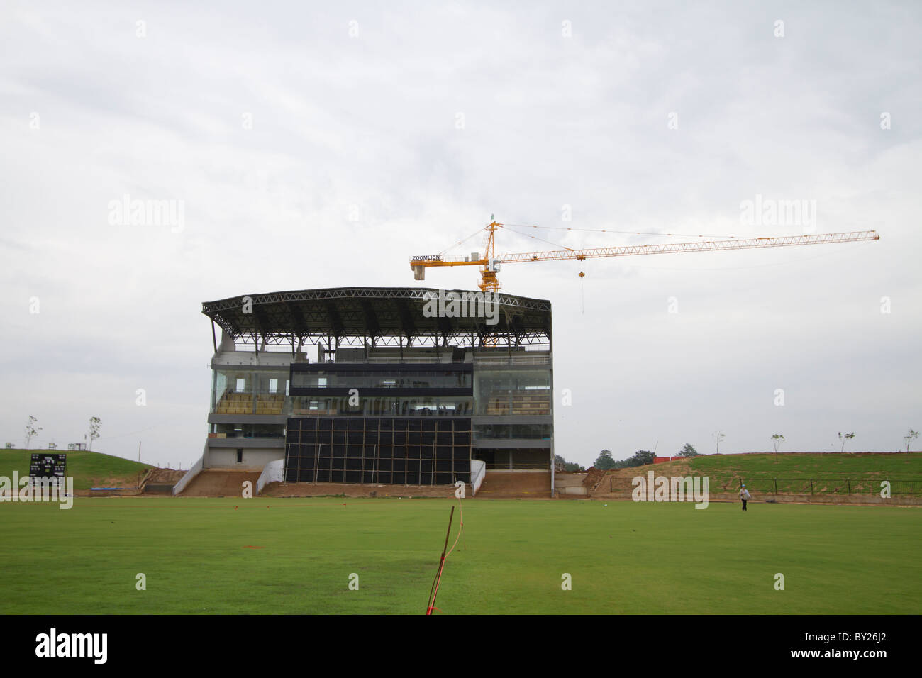 Mahinda Rajapakse International Cricket-Stadion am Sooriyawewa, Hambantota, ICC World Cup Veranstaltungsort Foto aufgenommen am 10. Januar 2010. Stockfoto