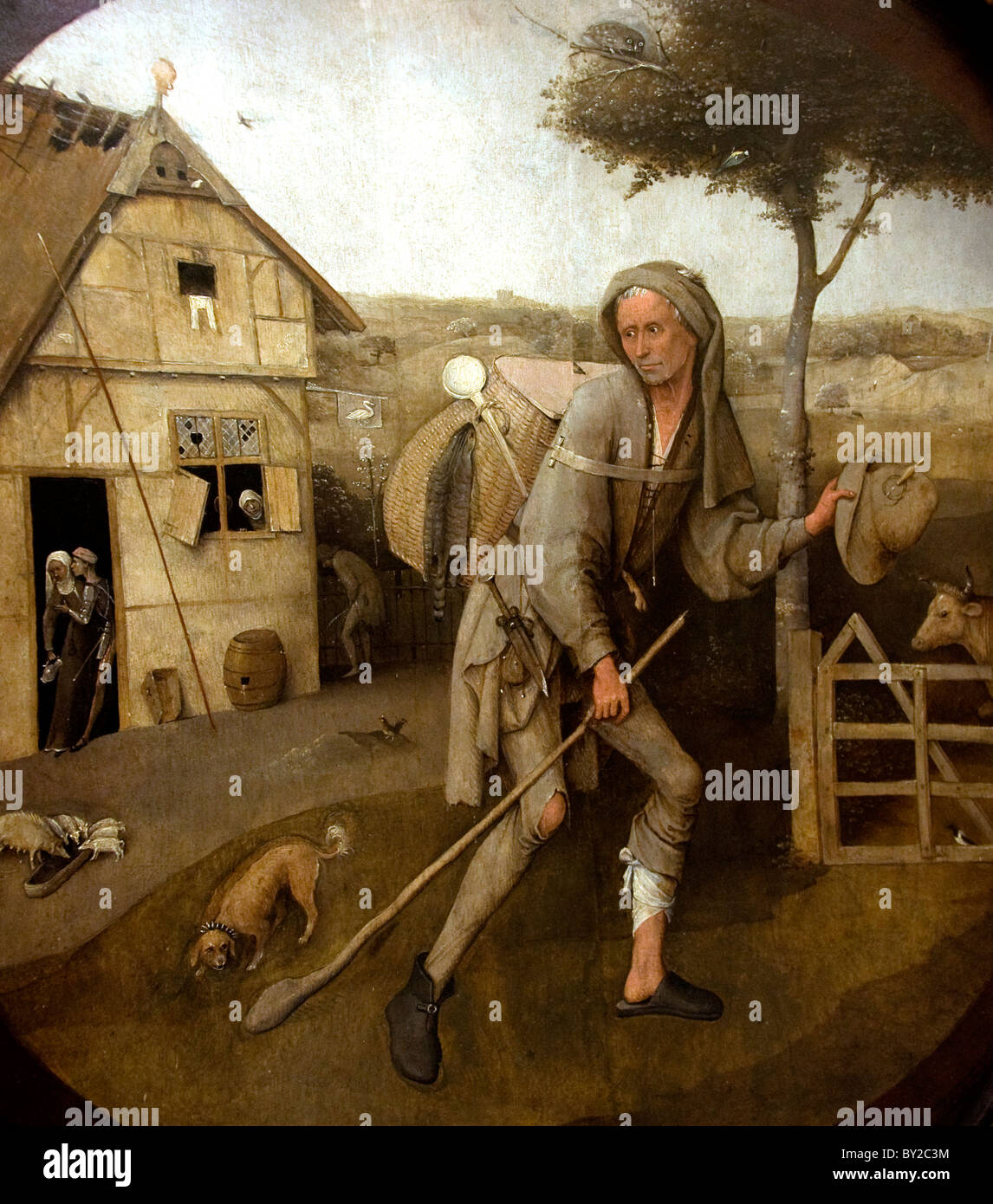 Die Hausierer 1490 Jeroen oder Hieronymus oder Hieronymus Bosch 1450-1516-Niederlande-Holland Stockfoto Die Hausierer 1490 Jeroen oder Hieronymus oder Hieronymus Bosch 1450-1516-Niederlande-Holland Stockfoto