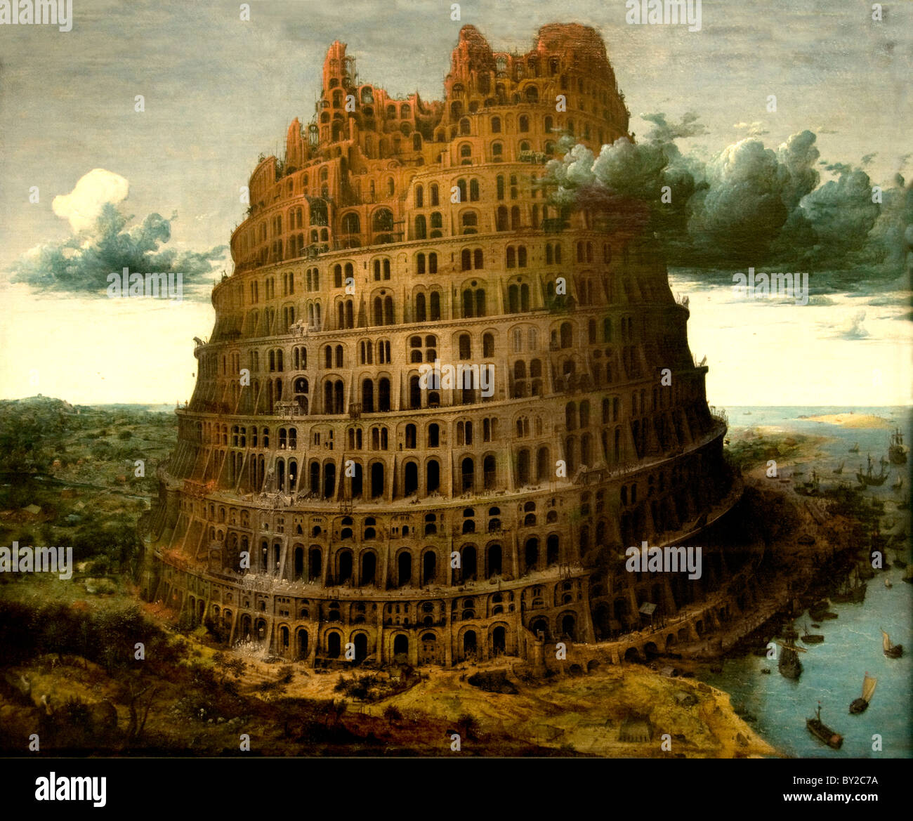 Pieter Bruegel de Oude Niederlande holländische Maler Malerei der Turm von Babel 1565 Genesis Stockfoto