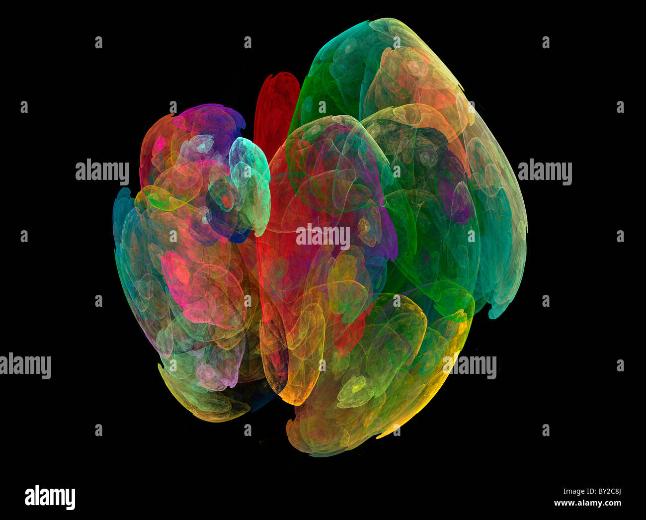 Ein Fraktal Bild berechtigt, Mehrfarbige Abstract Stockfoto
