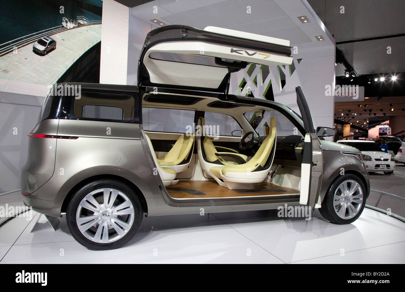 Detroit, Michigan - der Kia KV7 Concept Cars auf dem Display auf der North American International Auto Show. Stockfoto
