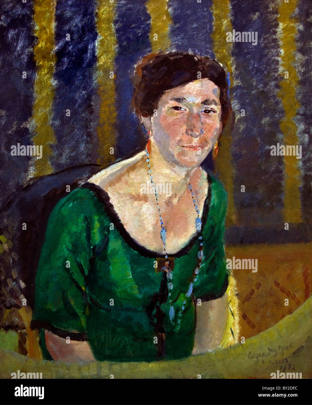 Edwart Tytgat Belgien belgische Maler Malerei Porträt meiner Frau 1922 Stockfoto
