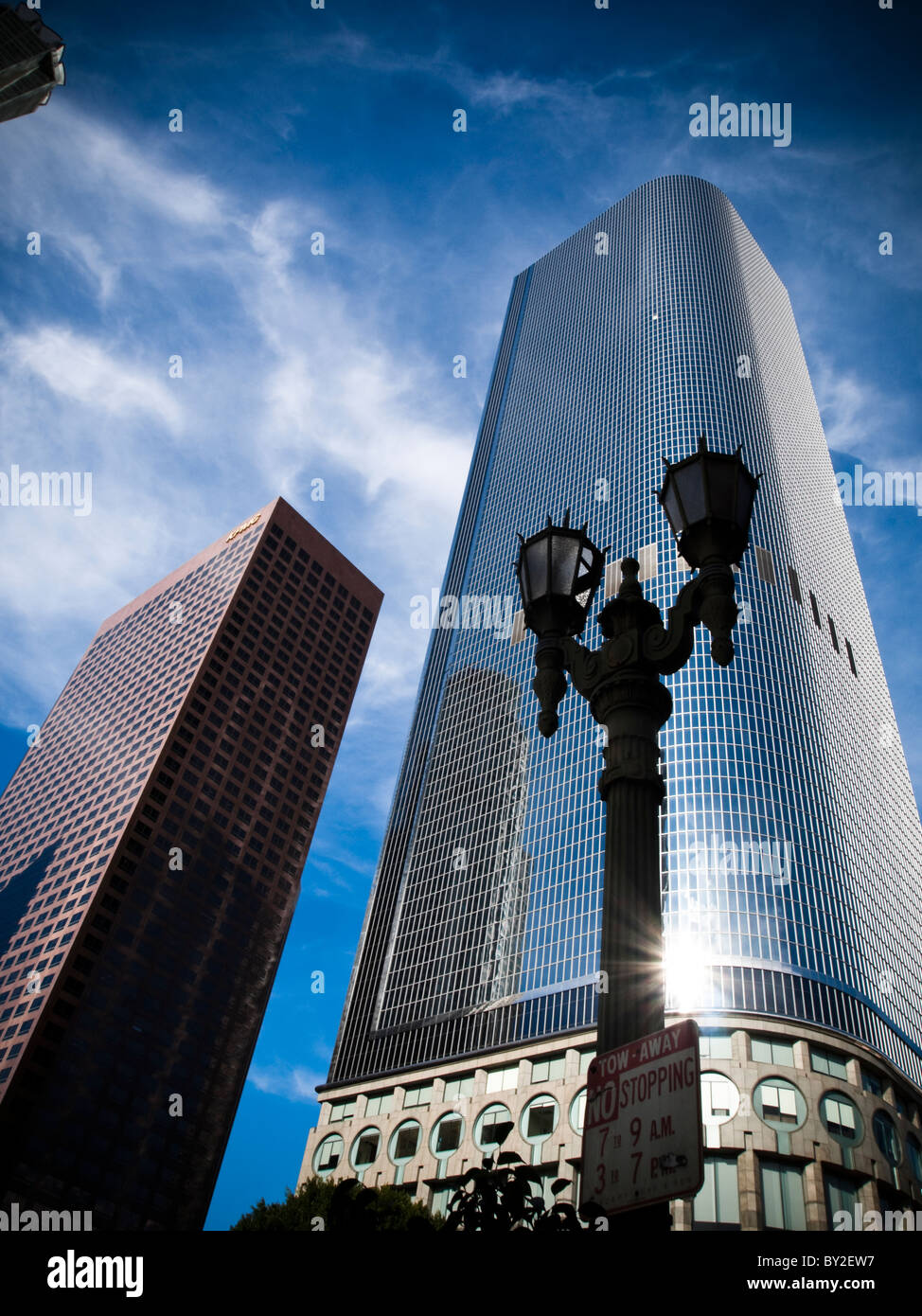 Zwei California Plaza & KPMG Tower Stockfoto