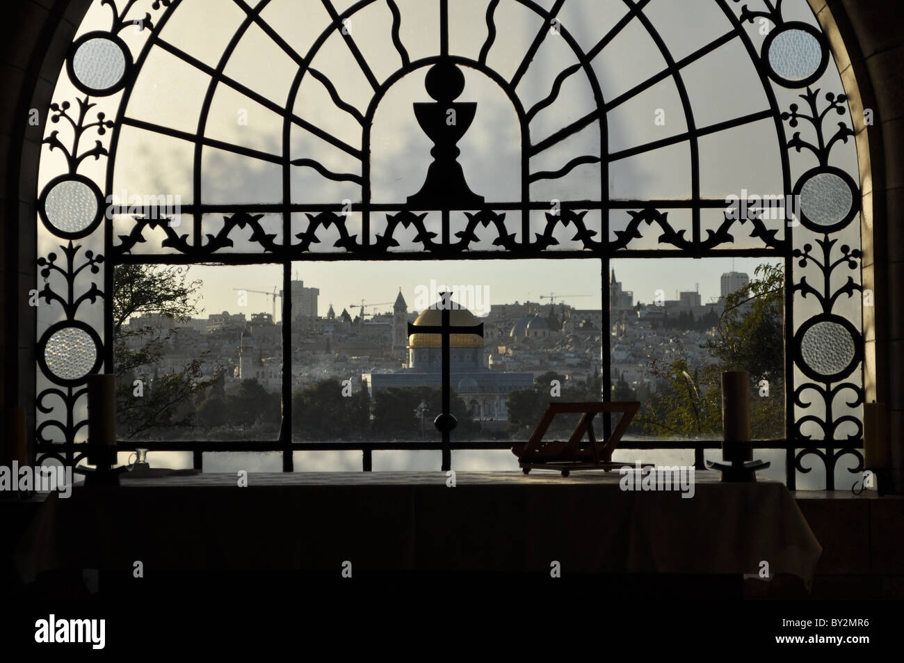 Jerusalem: der Tempelberg von Olive's Mount gesehen Stockfoto