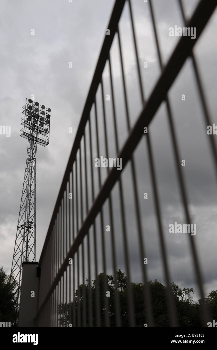 Stadion-Flutlicht Stockfoto