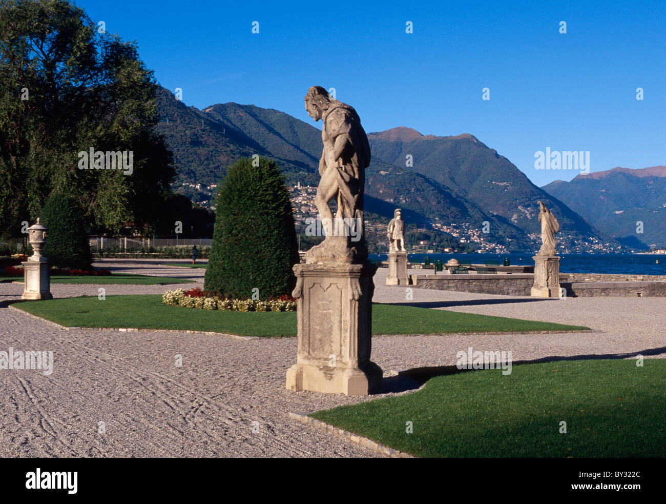 Park der Villa Olmo in Como, Lombardei, Italien Stockfoto