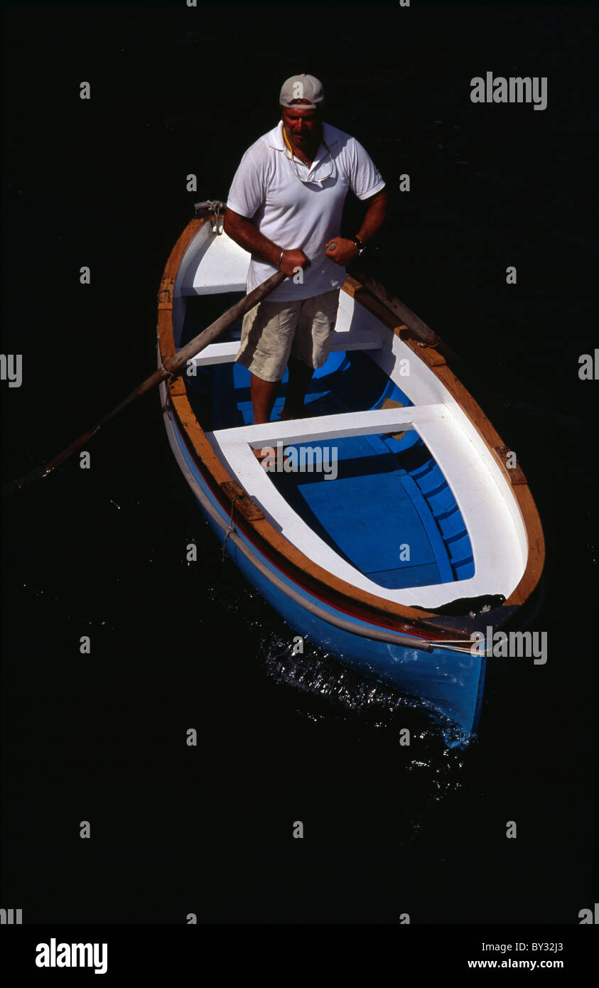 Boot zur blauen Grotte, Capri, Italien Stockfoto