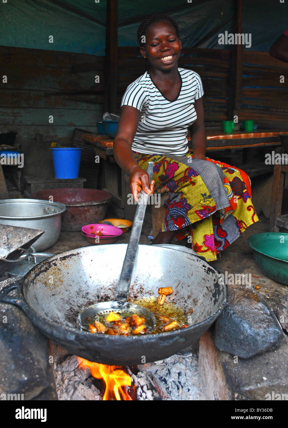 Westafrika tief gebraten Suppen, Côte d ' Ivoire Stockfoto