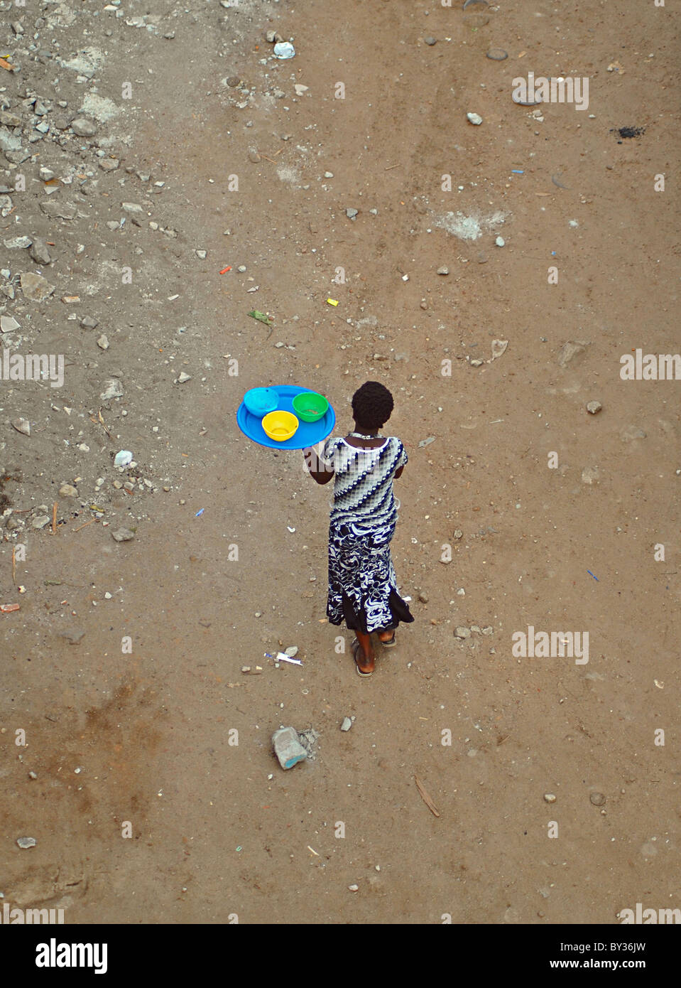 Aerial Straßenszene, Abidjan, Westafrika Stockfoto