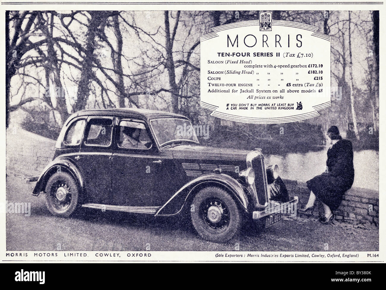 Original Werbung für Morris Motors Ltd Morris Ten vier Serie 2 Auto Manufactued von 1935 bis 1937 in Cowley Oxford England UK Stockfoto Original Werbung für Morris Motors Ltd Morris Ten vier Serie 2 Auto Manufactued von 1935 bis 1937 in Cowley Oxford England UK Stockfoto