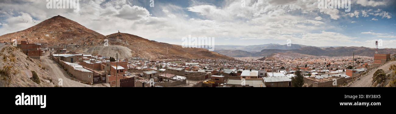 Panorama von Potosí und Cerro Rico Mine, Bolivien Stockfoto