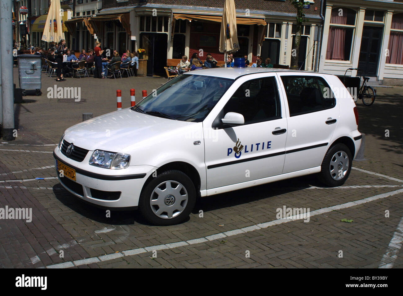 VW Polo Polizei-Auto Stockfoto