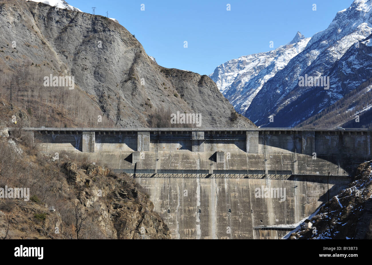 Dam Chambon Berg Alpen Stockfoto