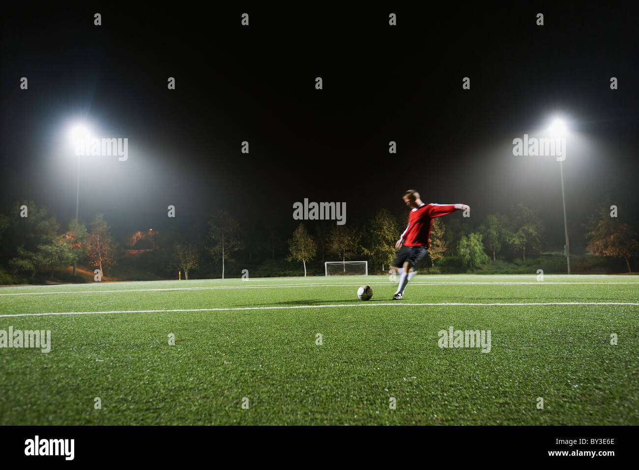 USA, California, Ladera Ranch, Vorbereitung auf Elfmeter-Football-Spieler Stockfoto