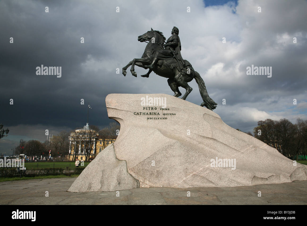 Der eherne Reiter, Denkmal für Peter den großen. Sankt Petersburg, Russland. Stockfoto