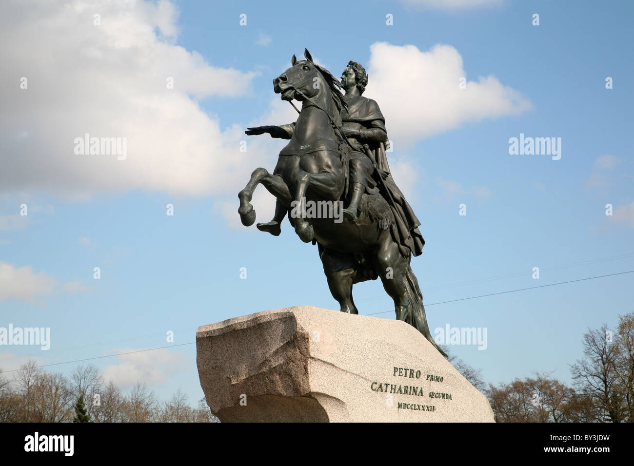 Der eherne Reiter, Denkmal für Peter den großen. Sankt Petersburg, Russland. Stockfoto