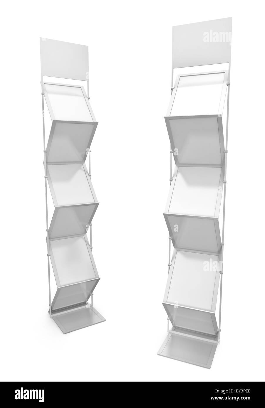 Broschüre steht. 3D gerenderte Darstellung Stockfoto