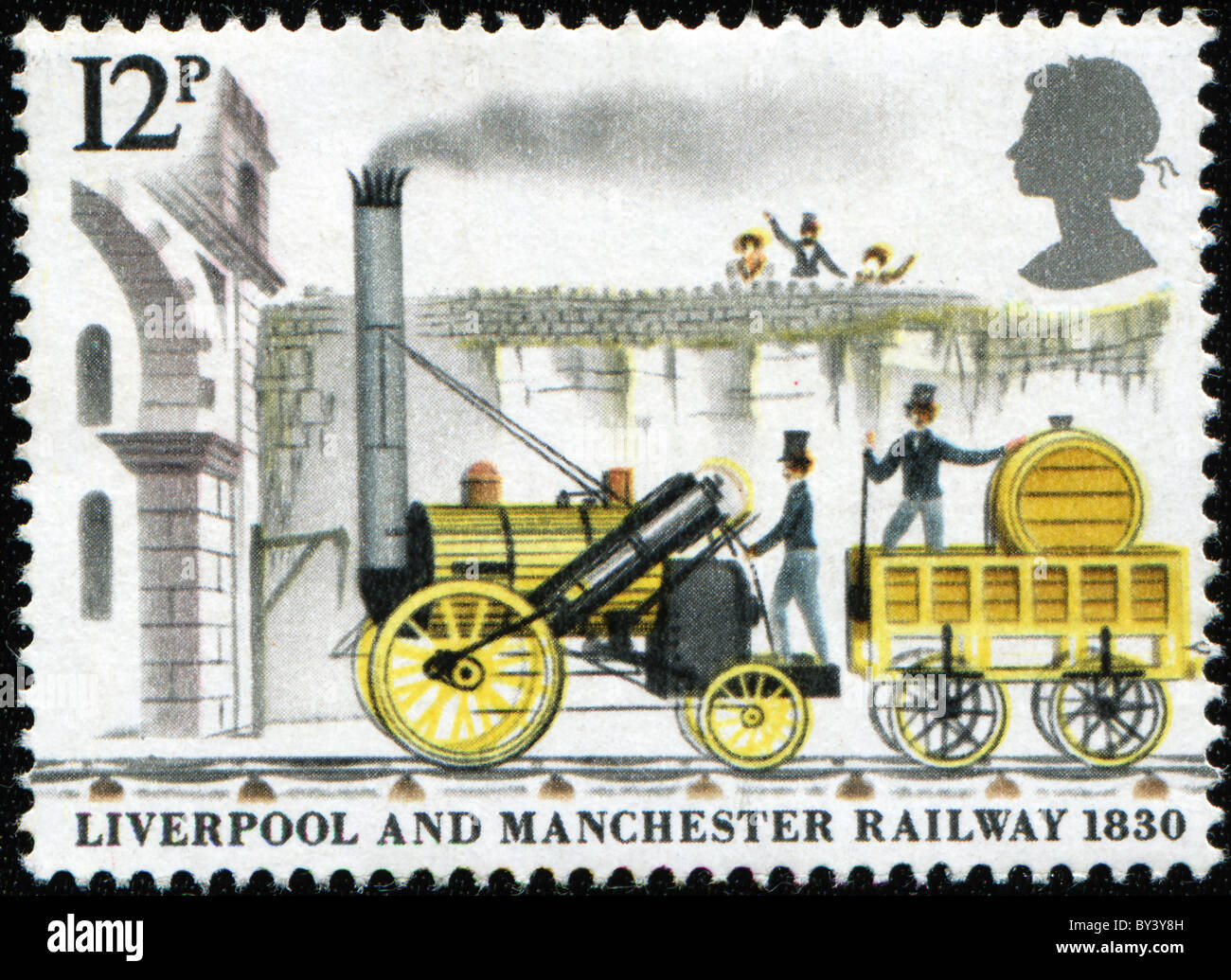 Liverpool and Manchester Railway im Jahre 1830 Stockfoto