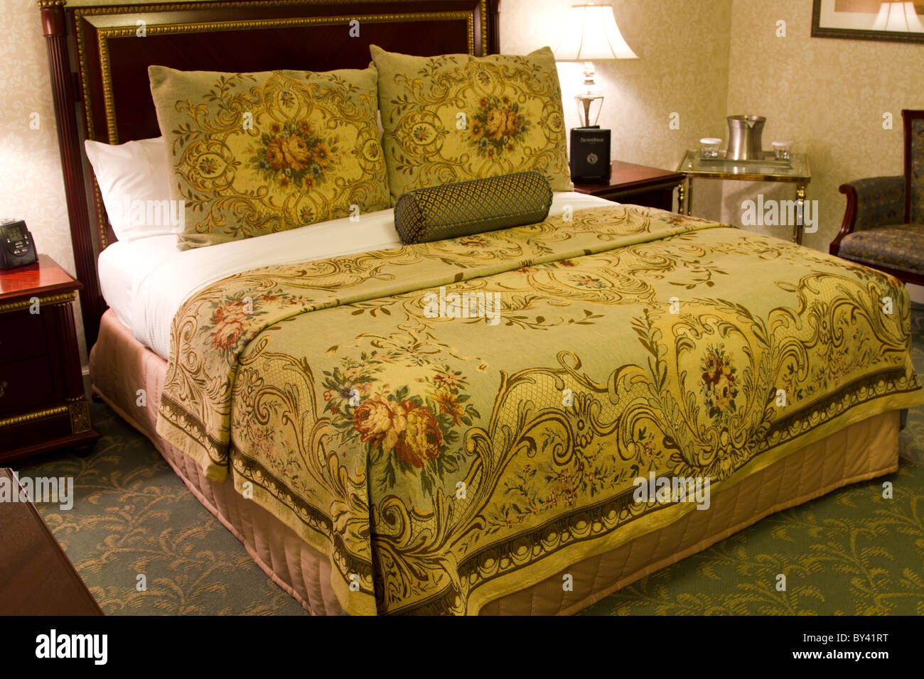 Zimmer im Hilton Palmer House Hotel in Chicago Stockfoto