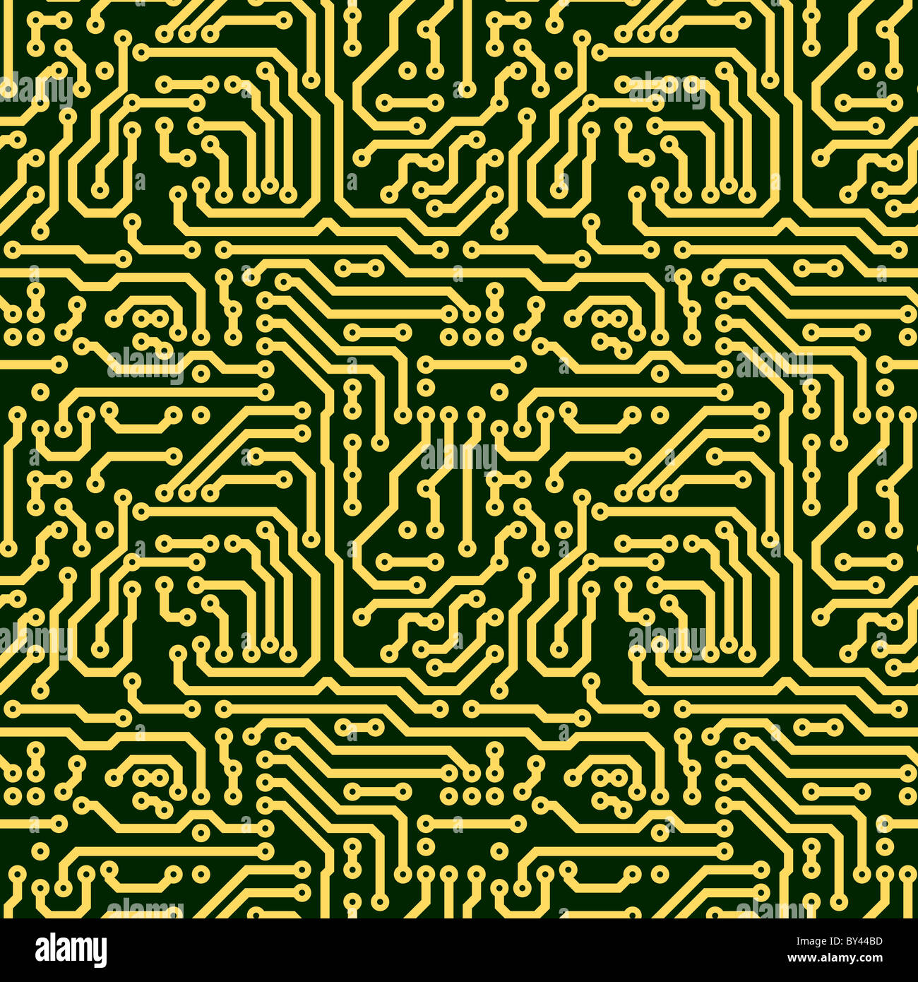 Abstrakte nahtlose Textur - grüne Elektronikplatine Stockfoto