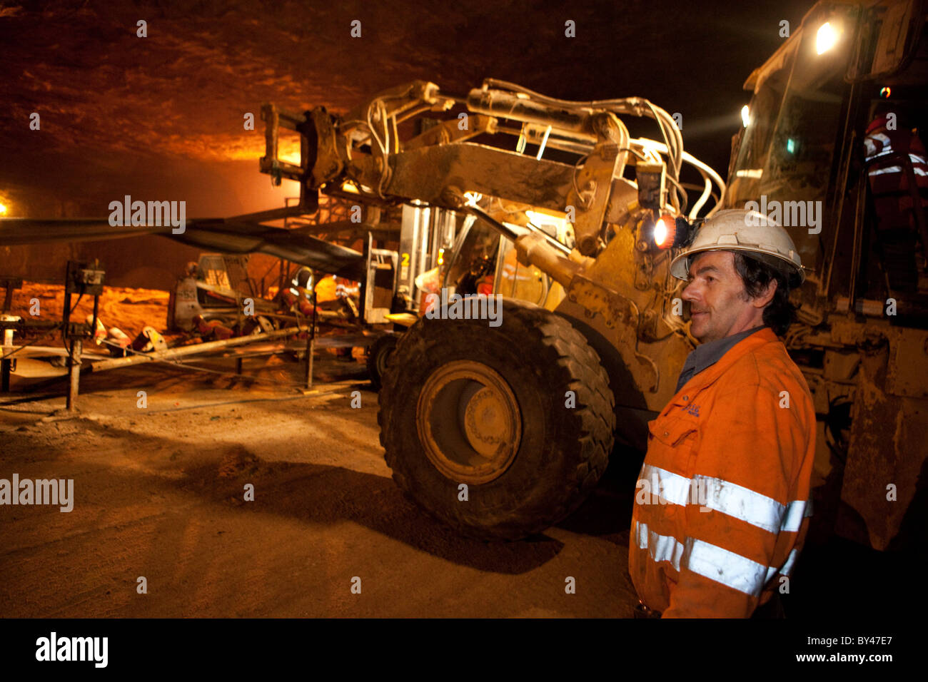 Winsford Rock Salt Mine Cheshire UK - Steinsalz für Straßen im winter Stockfoto