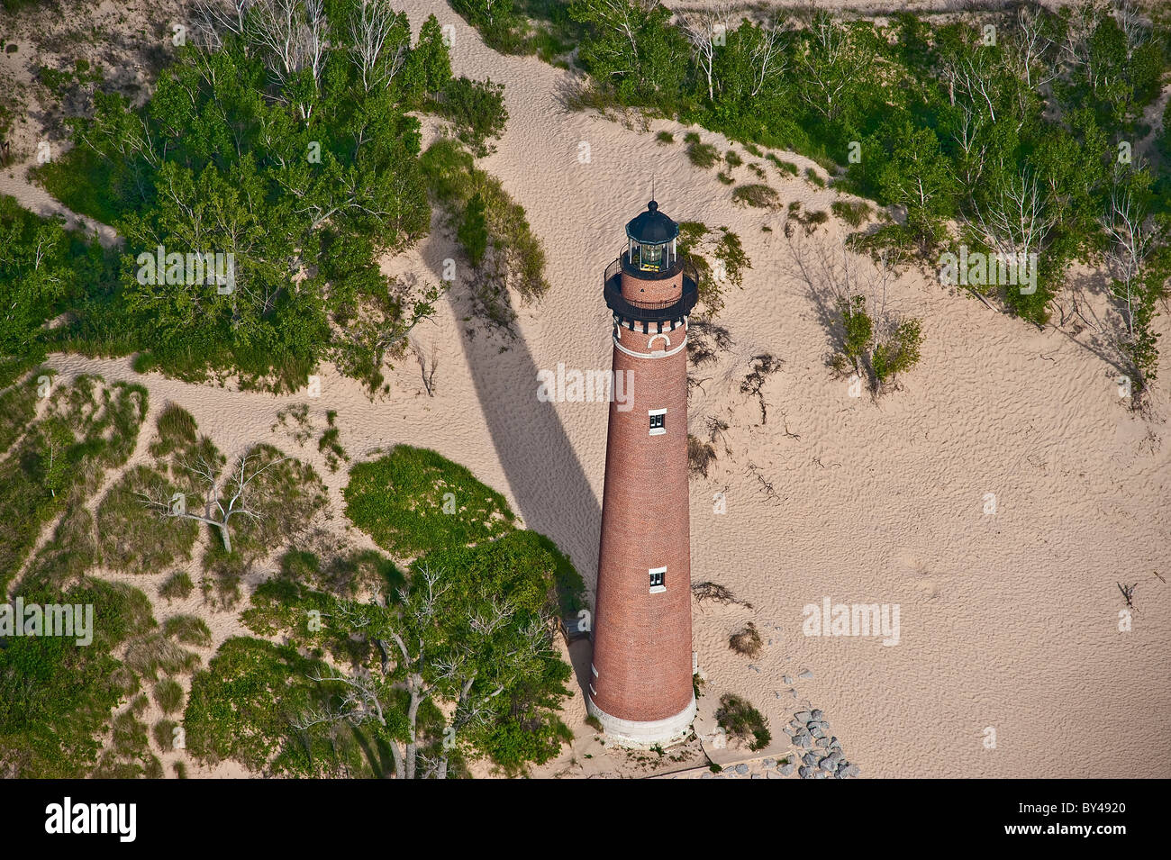 Wenig Sable Point Lighthouse, Michigan, USA Stockfoto