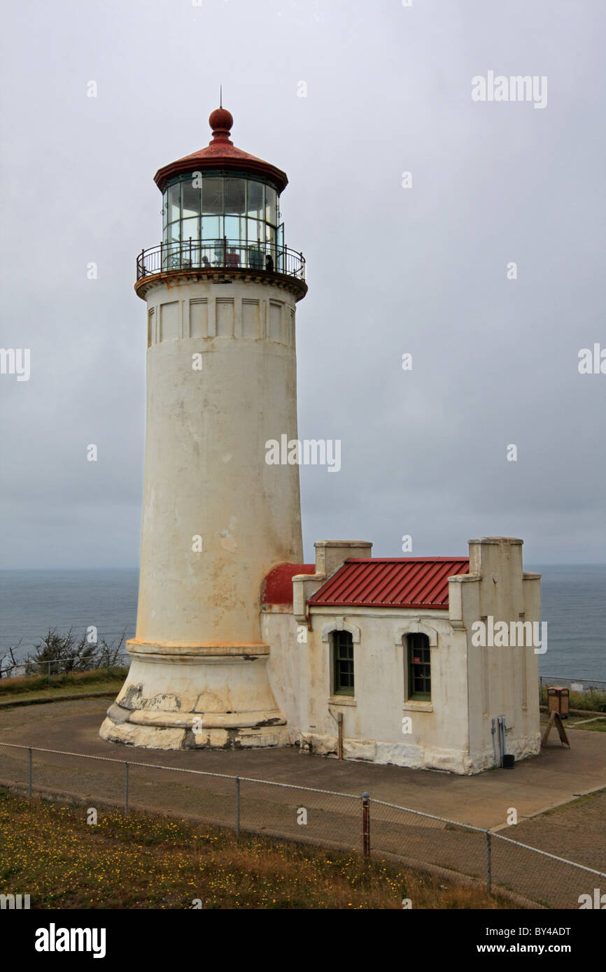 North Head-Leuchtturm in der Nähe der Mündung des Columbia River im südlichen Washington Stockfoto