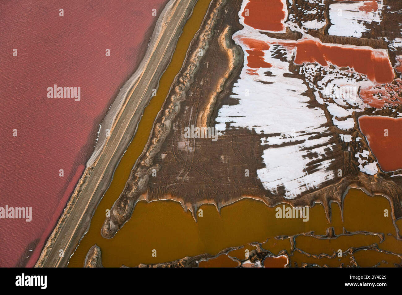Salinen, Luftaufnahme, Namib-Wüste, Namibia Stockfoto