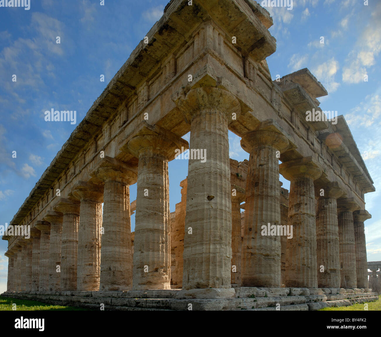 Tempel des Poseidon, Paestum, in der Nähe von Neapel, Italien Stockfoto