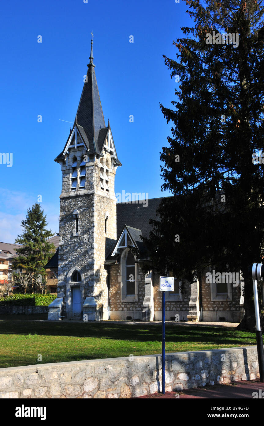 Kirche in Divonne-Les-Bains in der Region Haute Savoie Frankreich Stockfoto
