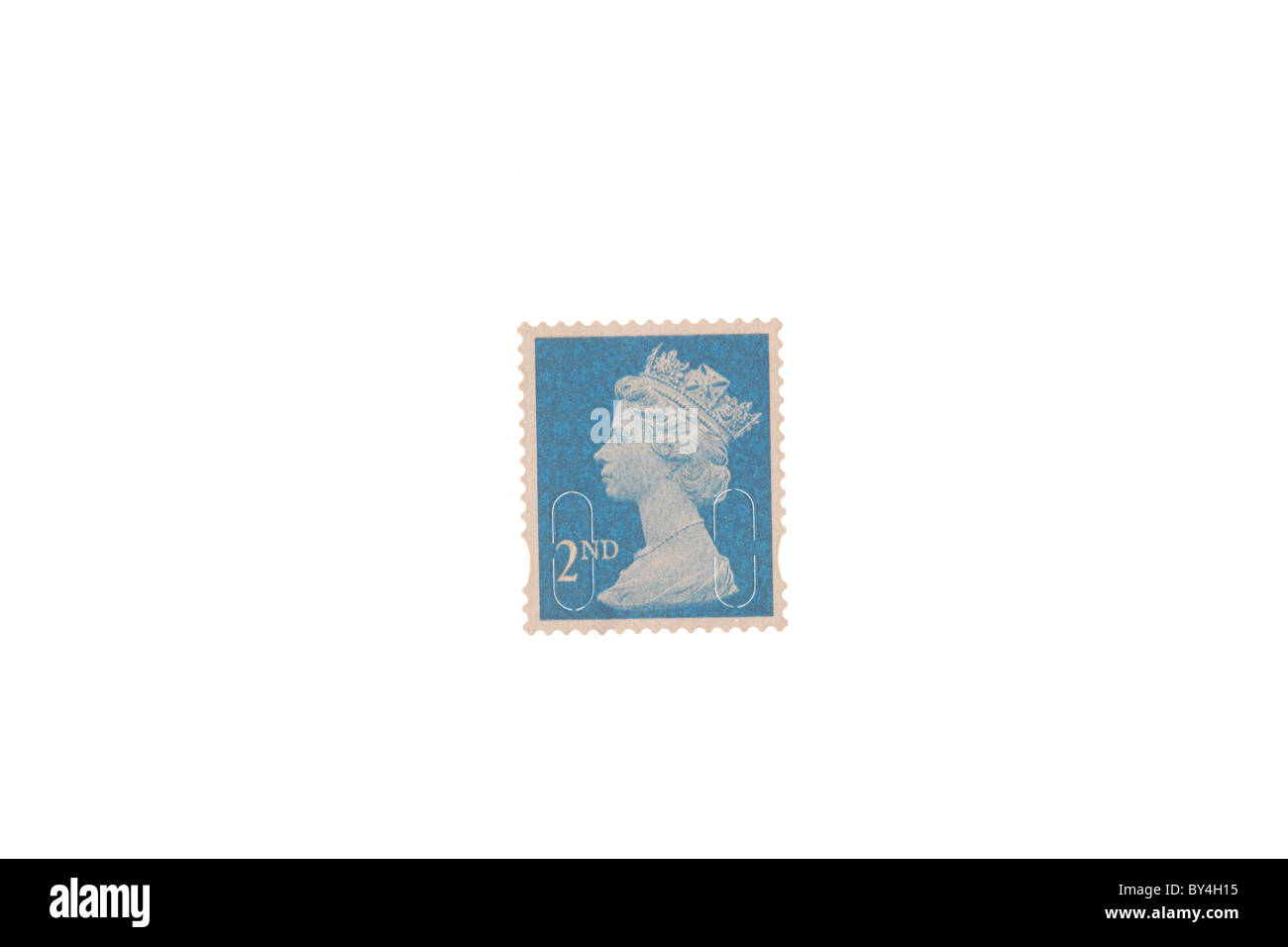 Zweite Klasse Großbritannien Briefmarke Stockfoto