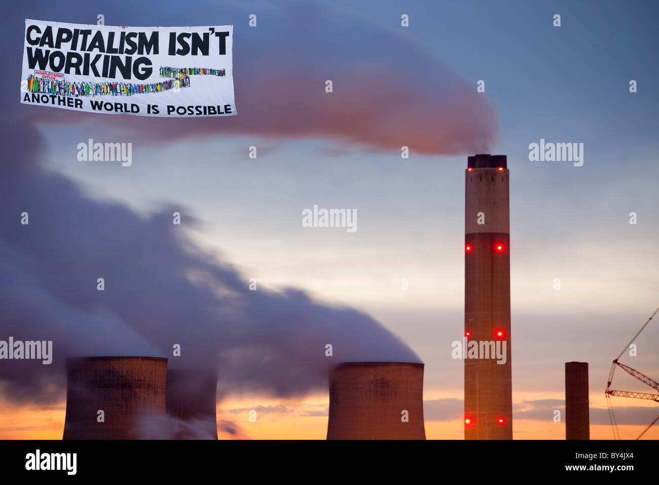 Ratcliffe auf Soar Kohle abgefeuert Kraftwerk in der Nähe von Nottingham, UK, für massive Treibhausgas-Emissionen verantwortlich. Stockfoto