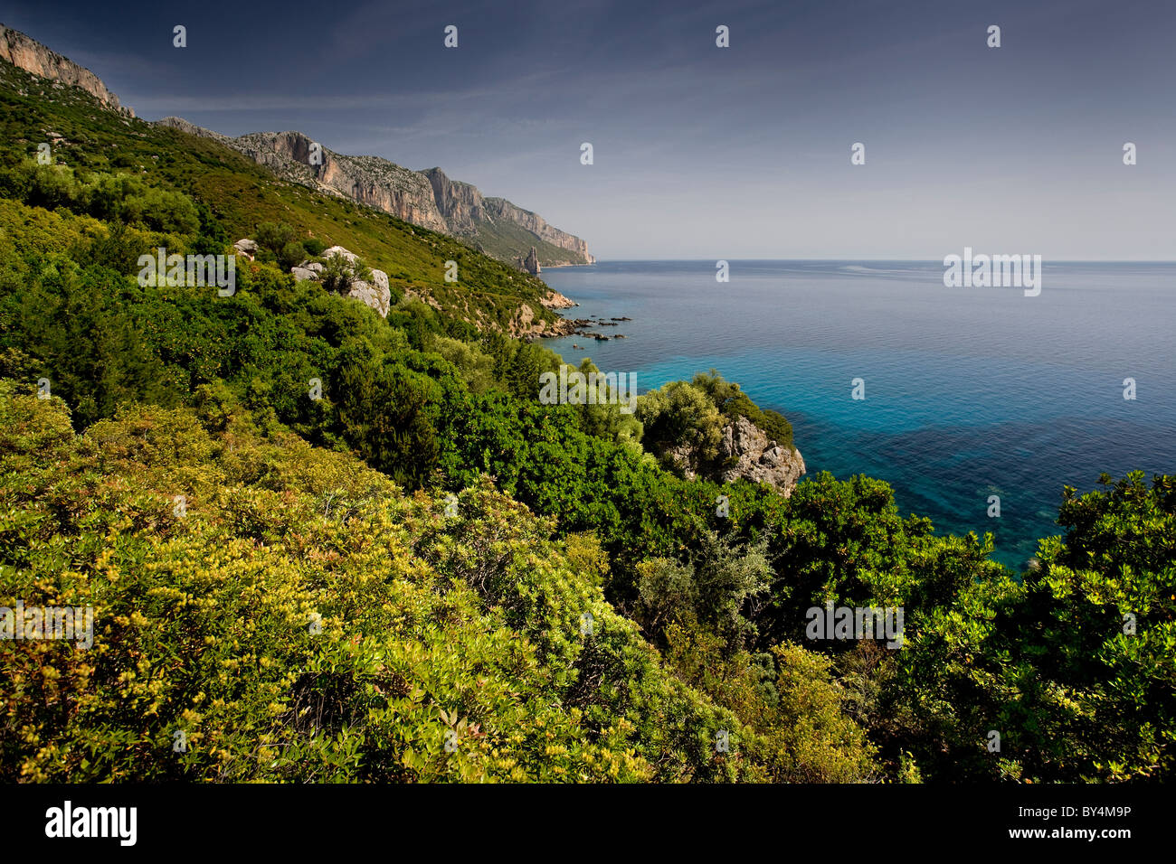 Pedra Longa in der Nähe von Santa Maria Navarrese, Ostküste, Sardinien, Italien Stockfoto