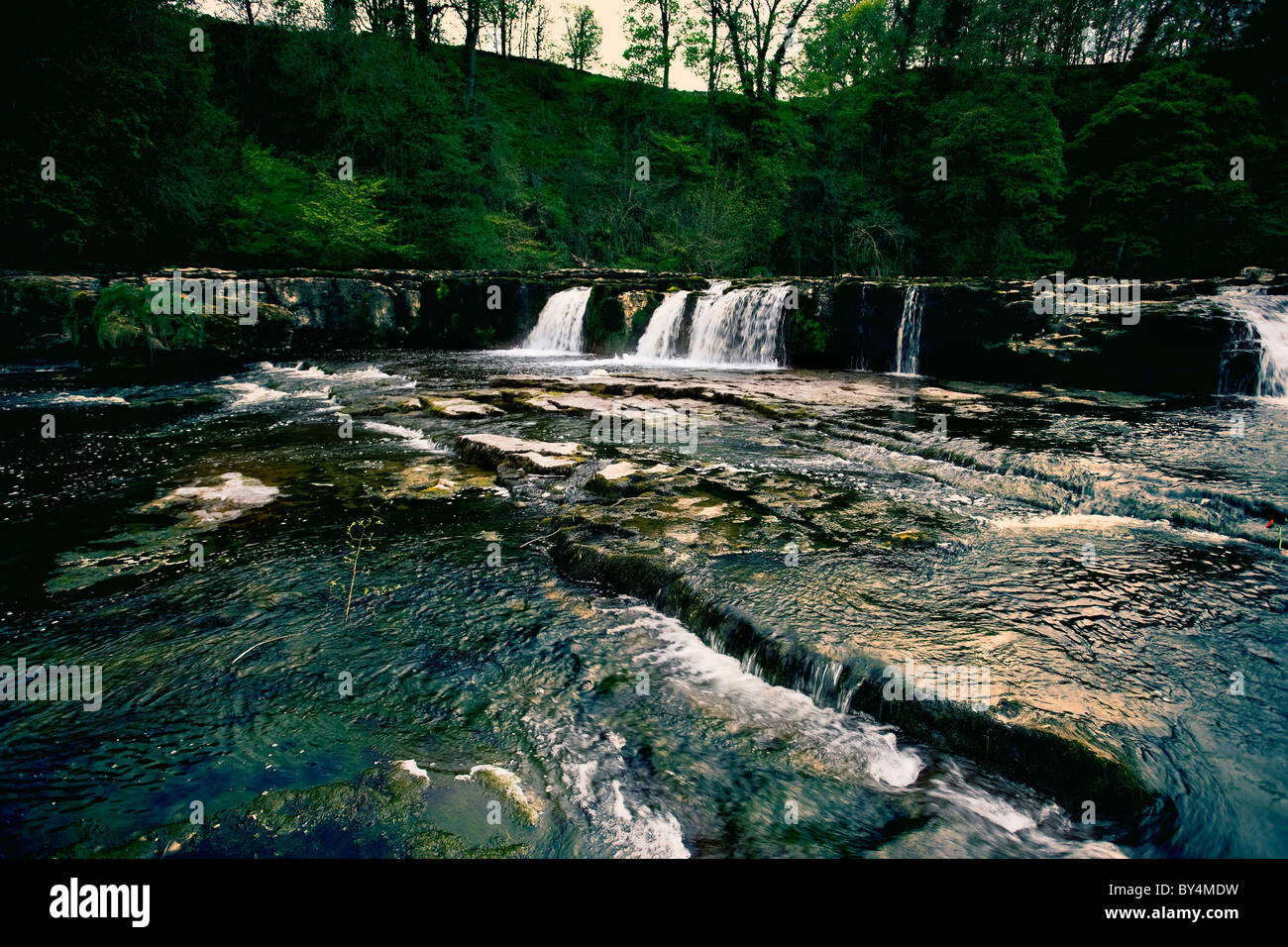 Upper Aysgarth Falls, North Yorkshire Dales, England Stockfoto